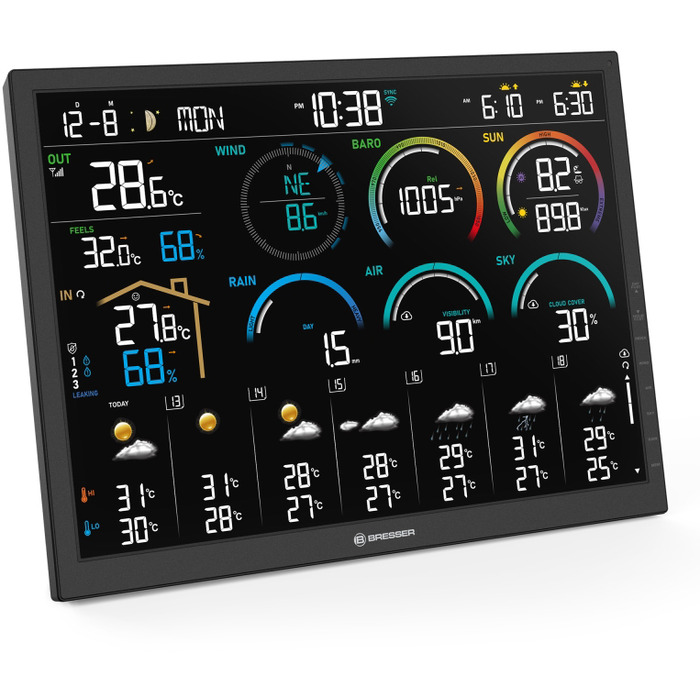 Метеостанція Bresser 4CAST 18,5' WiFi Weather Station 8-in-1 (15197)