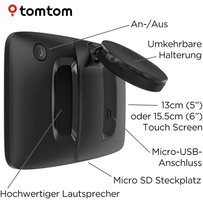 Навігаційний пристрій TomTom GO Basic (5 дюймів, уникнення заторів завдяки TomTom Traffic, оновлення карт Європи, оновлення через WiFi) GO BASIC 5&39 EU45 T Black 5 дюймів Single