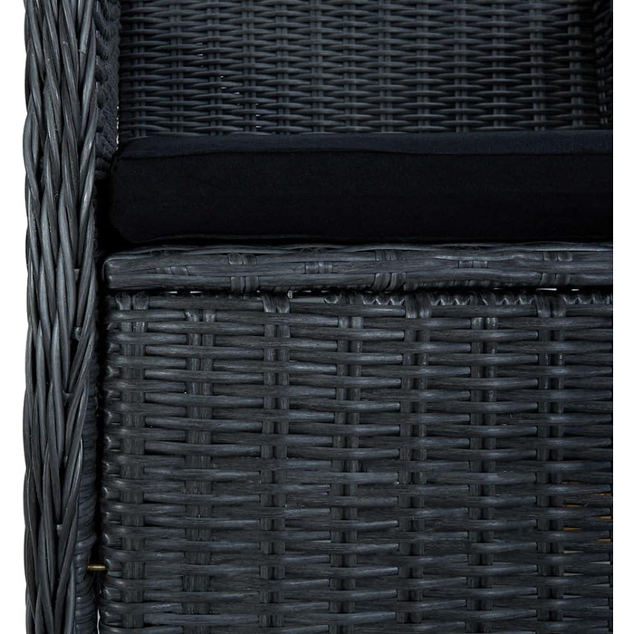 Садові стільці з подушками 2 шт. Poly Rattan Dark Grey