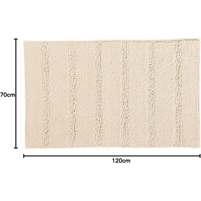 Килимок для ванної Kleine Wolke Monrovia, 70x120 см, пісочно-бежевий 70 x 120 см (прямокутний) Пісочно-бежевий