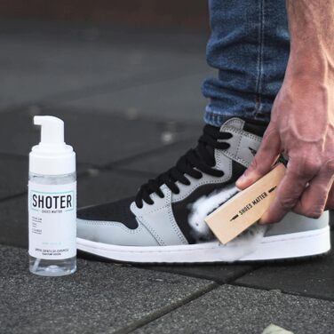 Піна SHOTER Easy Pack, засіб для чищення взуття не потребує води Преміальний набір піни для чищення взуття включає пінний очищувач Shoter, ганчірку з мікрофібри та щітку з щетини., без кольору, один розмір