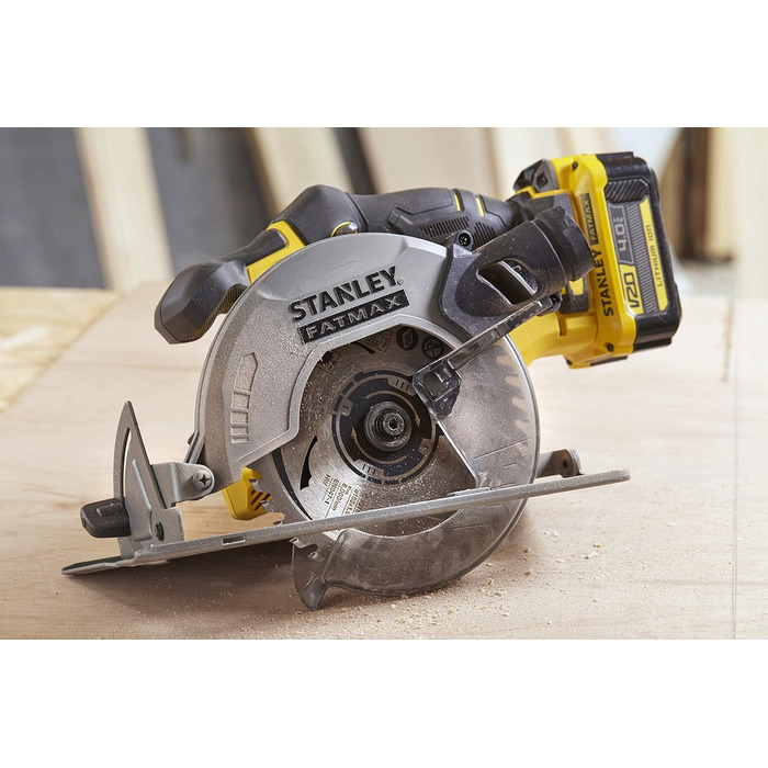 Акумуляторна ручна циркулярна пила Stanley FatMax 18В SFMCS500B (регулювання глибини та кута різання до 50 без інструменту, з можл