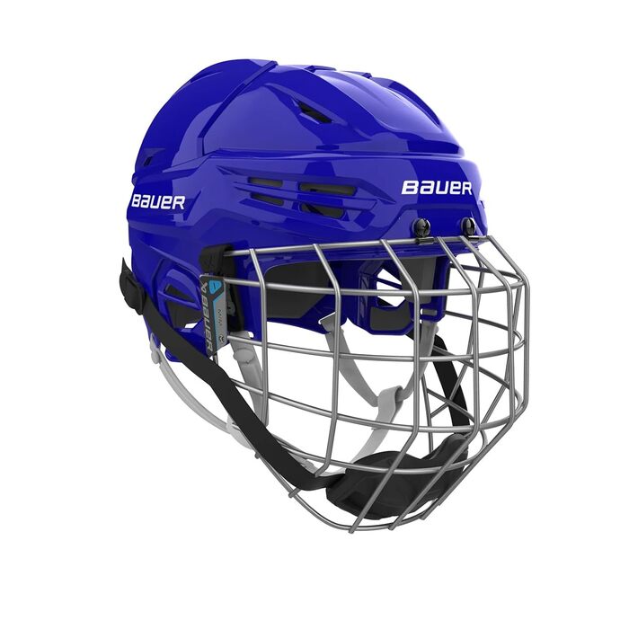 Хокейний шолом Bauer Re-Akt 55 Combo з сіткою Senior Blue M Blue