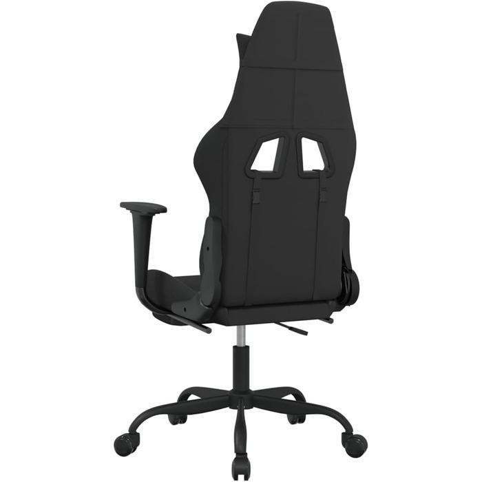 Геймерське крісло з підставкою для ніг, чорна та сіро-коричнева тканина, модель 3143724