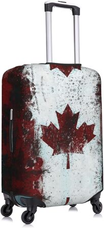 Чохол на валізу BAFAFA, дизайн Ретро-прапор Канади, з принтом, захист валізи, еластичний, стійкий до подряпин, захист від пилу, чорний, XL