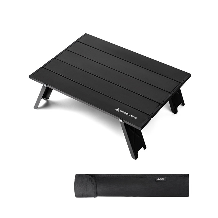 Складаний кемпінговий стіл OneTigris, маленький алюмінієвий, складний кемпінговий стіл, надлегкий портативний вуличний стіл, вантажопідйомність до 30 кг для використання на свіжому повітрі, для походів (39,5 x 29 x 12,5 см)