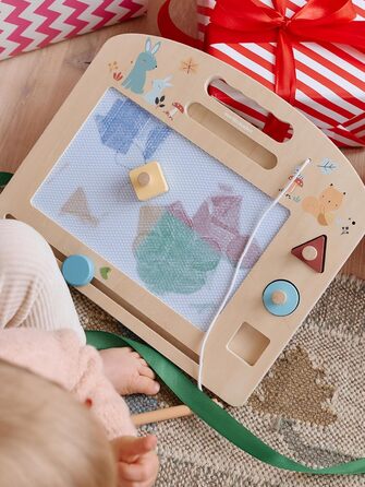 VERTBAUDET Лісові друзі FSC Дерев'яна чарівна дошка натурального кольору