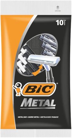 Одноразові чоловічі бритви Bic Metal Quality, найкраще одне лезо, 10 шт.