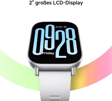 Розумний годинник Xiaomi Redmi Watch 5 Active, 2.0-дюймовий РК-дисплей, 18-денний час роботи від батареї, понад 140 спортивних режимів, відстеження серцевого ритму та SPO, водонепроникність 5 атм, Bluetooth-дзвінки, фітнес-трекер, моніторинг сну Redmi Wat