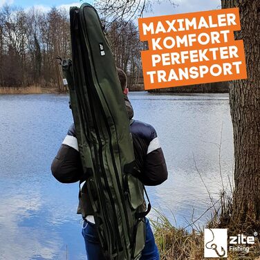 Сумка для рибалки Zite Fishing Сумка для вудки 150см Чохол для риболовлі Rod-Case Водовідштовхувальний чохол, 3 відділення рюкзак для вудок сумка для риболовлі сумки для риболовлі сумка для вудки сумка для вудки 150 см