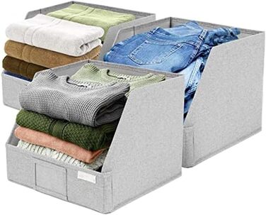 Трапецієподібні кошики для зберігання, тканинні контейнери для одягу, рушників, 3 шт.