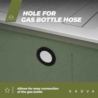 Складана кухонна шафа для кемпінгу CAMPCook 221 48,5x1283,5 см Кемпінгова шафа виготовлена з міцних матеріалів Легка та стійка конструкція Легке складання та транспортування Зелений колір