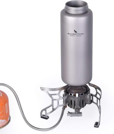 Мл титанова пляшка для кемпінгу, відкритого типу, посуд із широким горлом, легка портативна пляшка для води, велика пішохідна пляшка для пікніка, одношарова питна пляшка з ручкою Ti3006D 1050 мл з ручкою Ti3006d, 1050