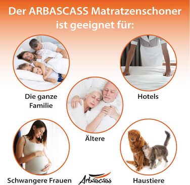 Наматрацник 140x200 см - 100 водонепроникний наматрацник Arbascass, сертифікований Oeko-TEX, наматрацник, бавовна, дихаючий, безшумний, 4 кутові гумки - ідеально підходить для дитячих ліжечок