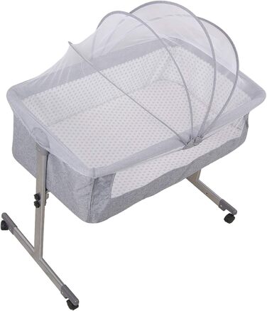 Дитячі ліжка, приліжкове ліжечко, дитяче ліжко, з москітними сітками та колесами Jw775