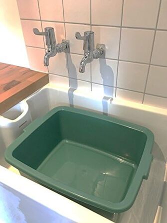 Миска для миття посуду Addis Utility Butler Belfast, кольору шавлійного зеленого, 33 x 42 x 17 см, 518035 (упаковка з 4 шт.) Односпальне ліжко кольору шавлійного зеленого (упаковка з 4 шт.)