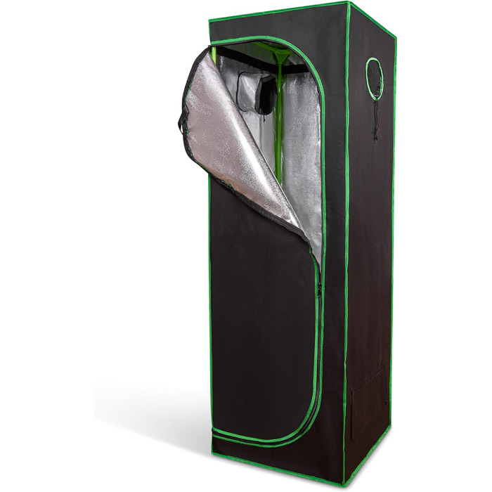 Гроубокс 80x80x180 см Тент для вирощування та розмноження рослин (гідропоніка) Шафа для рослин з Оксфорду 600D та високовідбиваючого мілару Тент для рослин та домашнього вирощування З водонепроникним піддоном