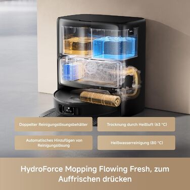 Комплект MOVA Z60 Ultra Roller з функцією HydroForce-Wischen та AutoShield-Tech, чорний