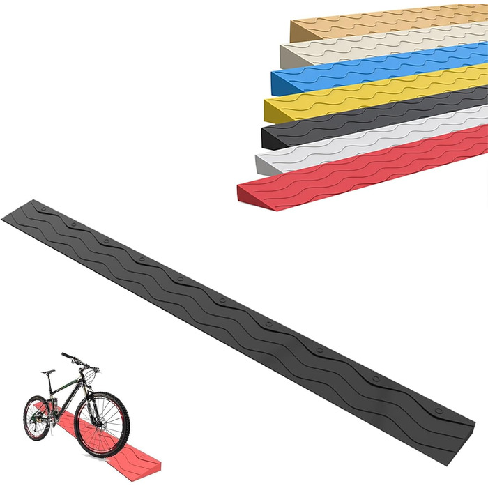 Портативний бордюрний пандус Yqyc, 100 × 12 × 4,5 см — легкий поріг для заїзду висотою 1–5,5 см (колір: чорний)