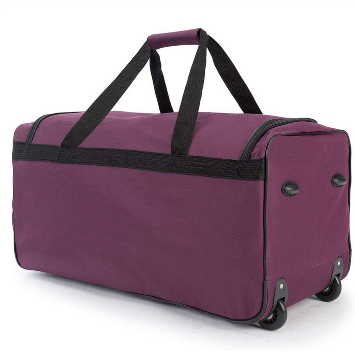 Валіза на колесах 85 літрів, функція тролі, телескопічна ручка, 70x36x34 см, стійкі ніжки, XL велика мяка сумка для подорожей, фіолетовий колір, 85л 70 x 36 x 34 см (ДxШxВ)