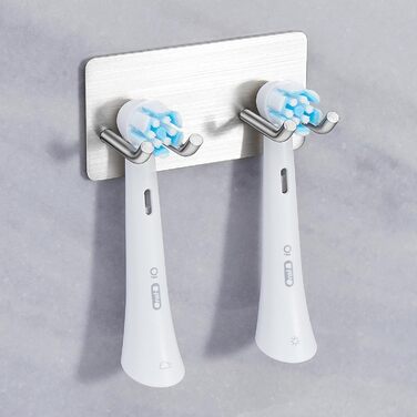 Тримач для зубної щітки YYBO Настінний тримач для зубної щітки Тримач для електричної зубної щітки Тримач головки щітки з нержавіючої сталі, Тримач для електричної зубної щітки без свердління, Багатофункціональний гачок для ванної кімнати