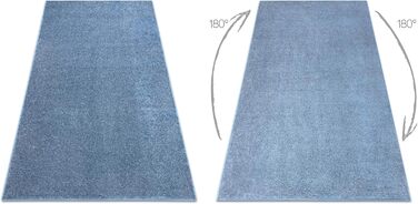 Однотонний ніжний килим Santa FE для кімнат, вітальні, спальні, килимове покриття, синій, різні розміри, 400x600 см 400x600 см Син