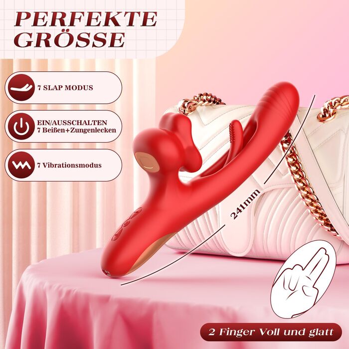 Вібрація для жінок, вібратор-фалоімітатор, секс-іграшка для жінок із 7 режимами облизування язика, 7 режимів вібрації, 7 режимів штовхання, вібратор для точки G зі стимулятором клітора, набори вібраторів для жінок