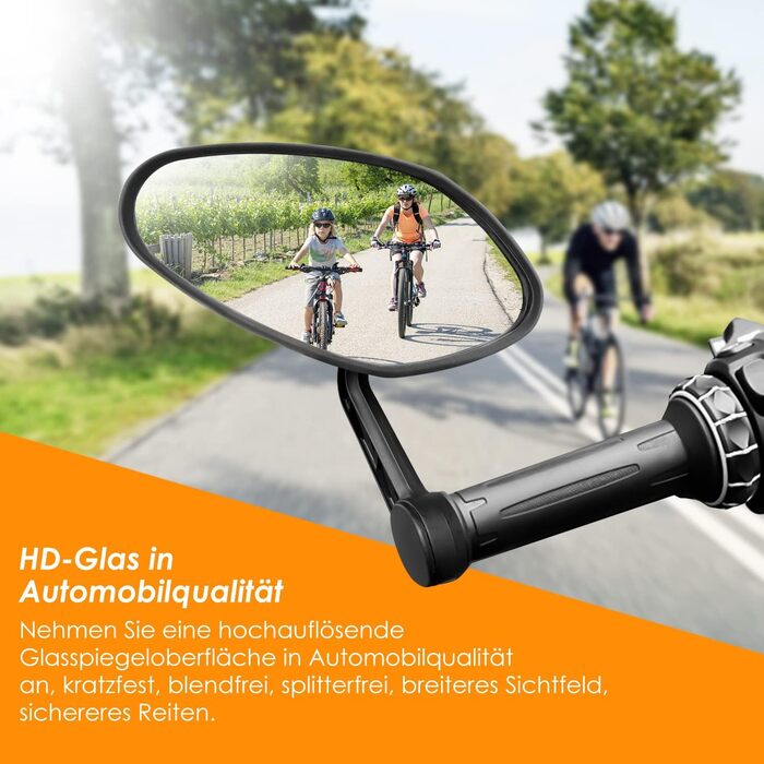 Дзеркала Arkham для велосипеда (2 шт.), дзеркала заднього виду HD Auto-Grade для керма, овальні дзеркала заднього виду, регульовані під різними кутами, універсальні дзеркала заднього виду для електровелосипедів, овальні, 2 шт.