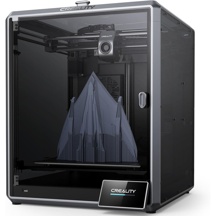 Принтер Creality K1 Max, швидкість друку 600 мм/с, автоматичне вирівнювання, подвійне охолодження, інтелектуальна камера AI, велик