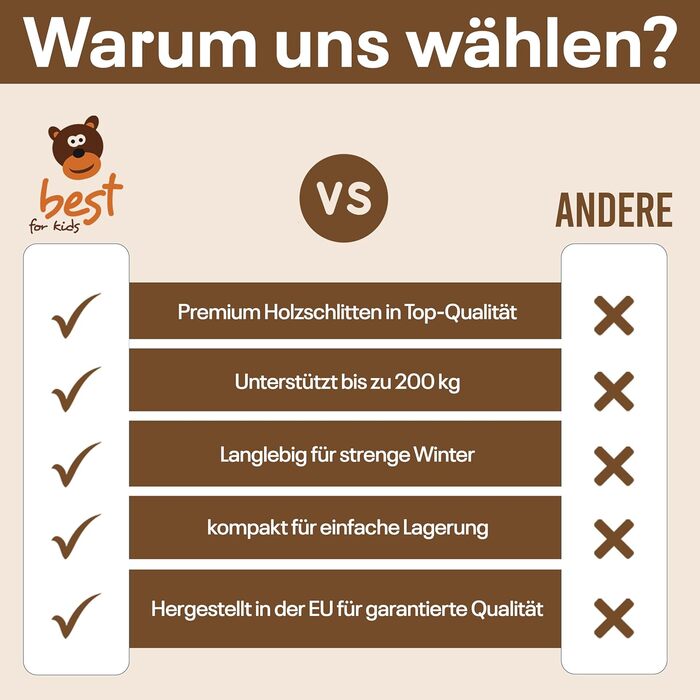 Найкраще для дітей - Дерев'яні санки санки з рогу 120 см зі спинкою санки з рогу санки для дітей з дерева дитячі санки з дерева ід
