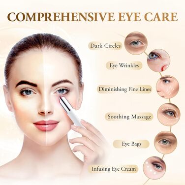 Масажер для очей, ANLAN 402 Масажер для обличчя Eye Fresher Electric EMS Face Device LED Light Therapy Масажер для обличчя для видалення темних кіл, масажер для обличчя та очей проти зморшок проти старіння Режим-2