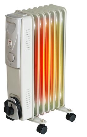 Електричний масляний обігрівач Brollux 1500 Вт, масляний радіатор, електричний обігрівач 7 ребер, портативний електричний нагрівальний елемент, нагрівальний пристрій, термостат, масляний обігрівач