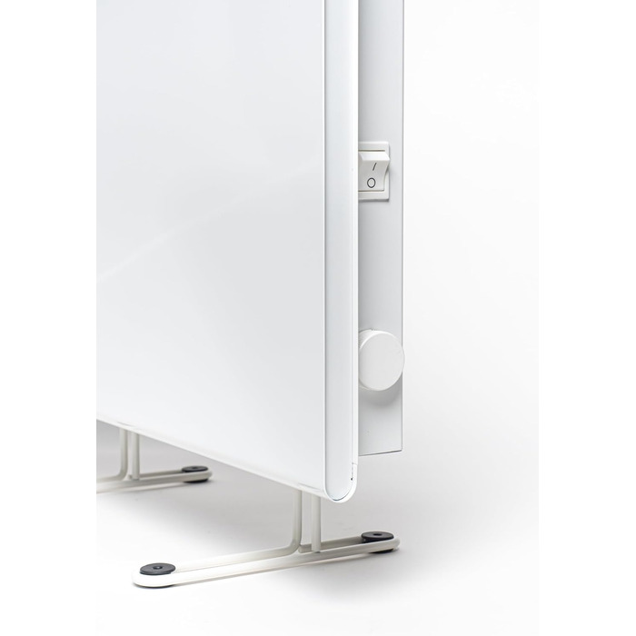 Електричний радіатор Adax Eco Basic - 2000 Вт, білий Термостат з таймером Електричний обігрівач на ніжках Електричний радіатор - 330 мм Захист від замерзання, тижневий режим 2000 Вт (137,4 x 9,7 x 33 см)