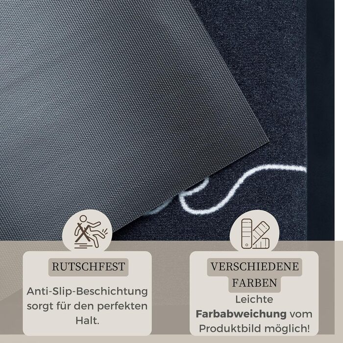 Килимок Hanse Home Printy для приміщень/вулиці 45x75 см - брудозбірний килимок, затишний вітальний килимок з написом, миється та стійкий до атмосферних впливів, нековзкий для вхідних зон та вулиці антрацитово-кремовий, 45 x 75 см (прямокутний)