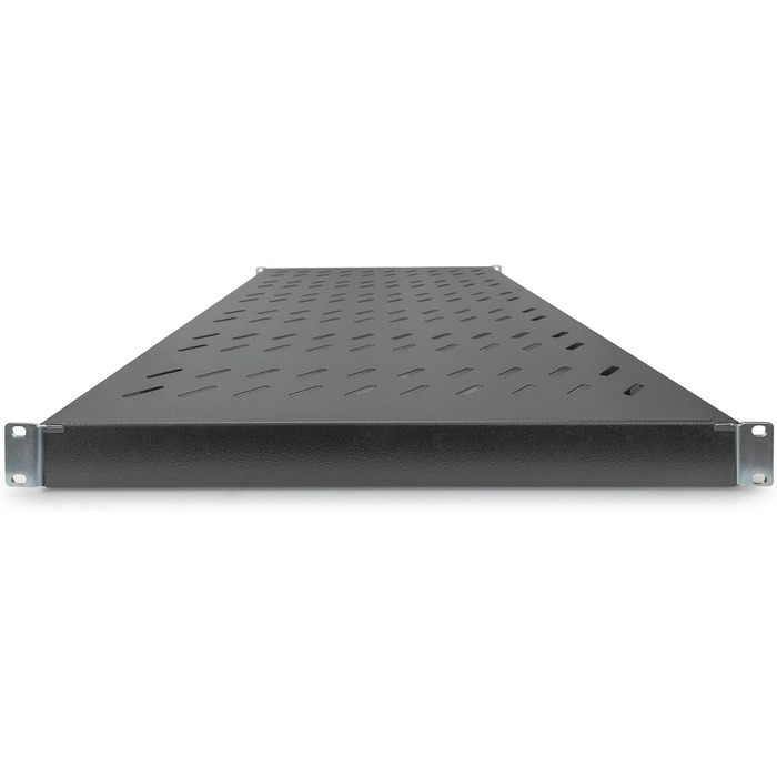 Полиця - Змінна глибина - Для стаціонарного встановлення - 19 дюймів - 1U - Вантажопідйомність 50 кг - Для мережевих шаф та серверних стійок - Глибина шафи від 1000 мм - Чорний колір Глибина шафи 708 мм Чорний колір, 97649 -