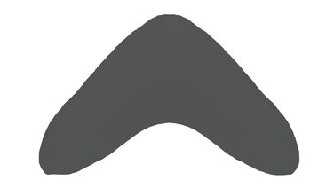 Чохол для подушки-бумеранга/подушки для читання виготовлений з високоякісного подвійного джерсі 100 бавовна Колір антрацит