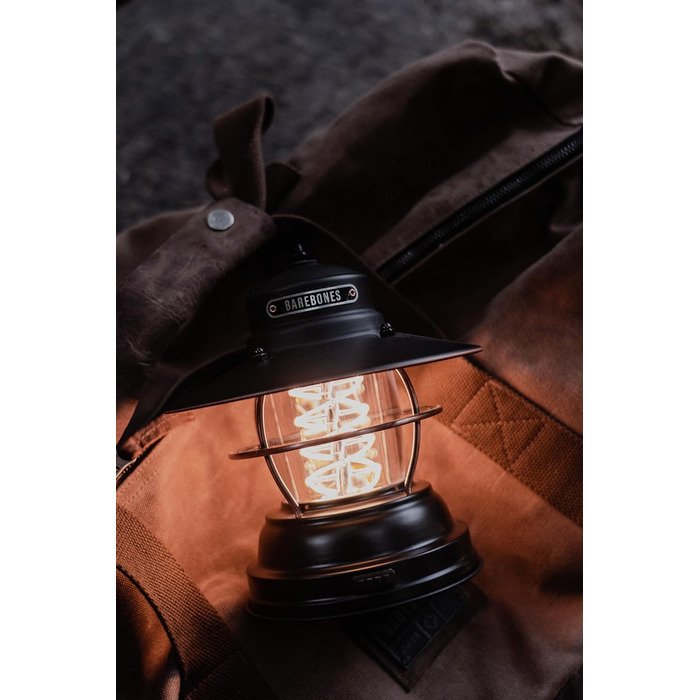 Ліхтар Barebones Outpost - вінтажний вуличний ліхтар зі спіральним шнуром у стилі Едісона, 3 варіанти живлення, водонепроникний ліхтар для кемпінгу, патіо та саду (батарейки не входять до комплекту), антична бронза