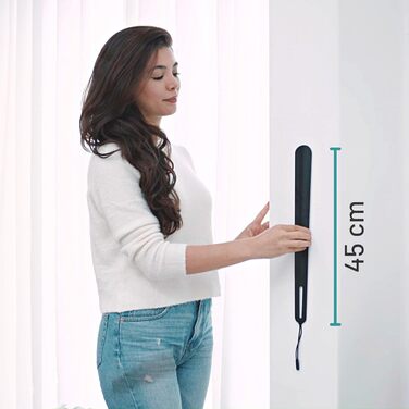 Рожок для взуття 45 см надміцний - рожок для взуття з нержавіючої сталі з магнітом або петлею для підвішування металевий довгий (ч