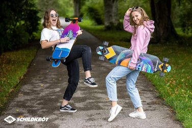 Лонгборд Schildkröt Freeride Cool Chimp 41" 9-шаровий клен drop-through ABEC-11 PU колеса 70x51 мм 88A повний компліт для фрірайду високих швидкостей німецький бренд понад 100 років оригінал 2025