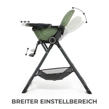 Дитячий стільчик для годування Kinderkraft FOLDEE, Стільчик для годування від 6 місяців, Складаний, Легко переносити однією рукою,