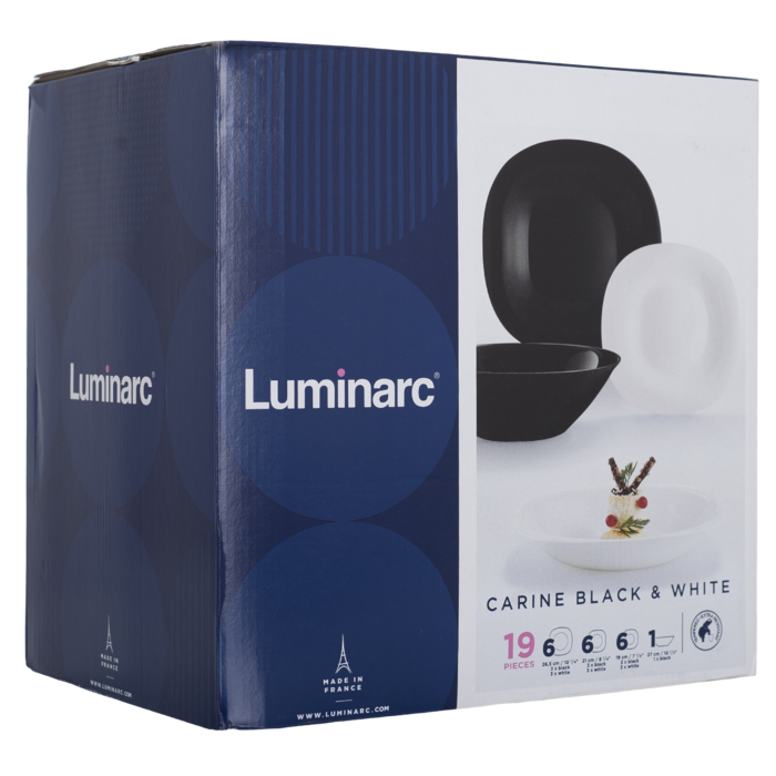Сервіз столовий Luminarc Carine White&Black, 18 предметів (6988982)