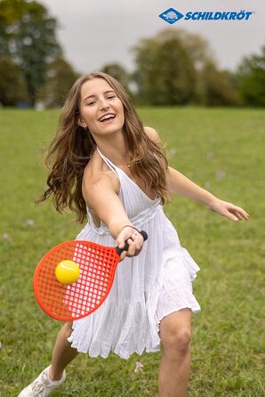 Набір для пляжного тенісу Schildkröt Soft Tennis Set – 40 см, червоний, 2 ракетки + 2 м’ячі, у сітчастій сумці