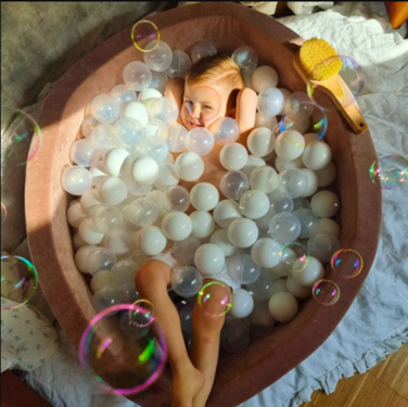 Сухий басейн MeowBaby з кульками, білий