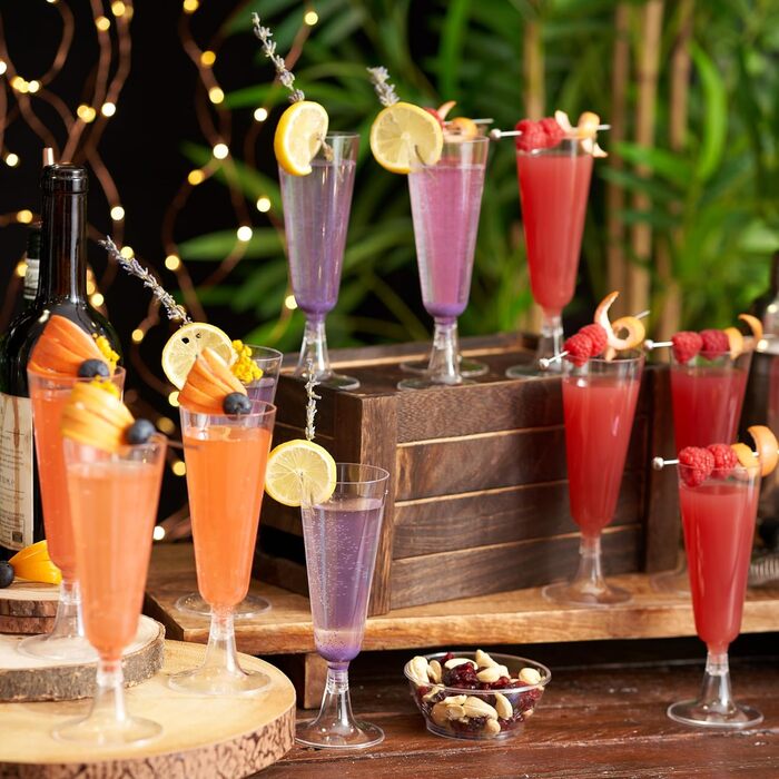 Келихи для шампанського преміум-класу MATANA 48 пластикові, пластикові келихи для шампанського, 150 мл - багаторазові та стійкі -