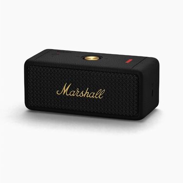 Портативна колонка Marshall Emberton II Bluetooth, бездротова, водонепроникна - чорний і латунний Black & Brass Emberton II