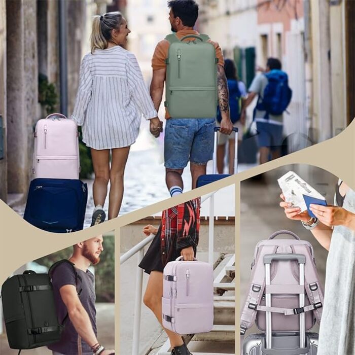 Рюкзак для ручної поклажі 40x30x20 для Ryanair, сумка для ручної поклажі під сидінням, жіноча мала дорожня сумка, рюкзак для подорожей у літак, багажна сумка, чорно-сіра, 40 x 28 x 20 см, 20 л