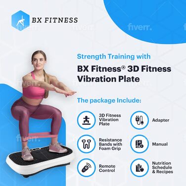 Віброплита Fitness 3D White