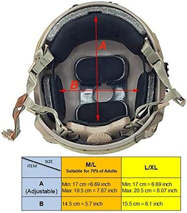 Морський страйкбольний шолом для пейнтболу - Регульований військовий відкритий тактичний захисний шолом швидкого доступу для тактичного бою армійського полювання XL FG