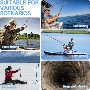 Підводна камера для риболовлі, ехолот, водонепроникний портативний ехолот IP67 з 5-дюймовим IPS-дисплеєм, ширококутний ехолот нічного бачення з інфрачервоним охопленням 200 із сонцезахисною зоною для льоду, річки та човна