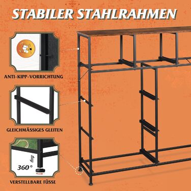 Комод WLIVE з 9 шухлядами з тканини, комод для спальні, комод для вітальні, з міцним сталевим каркасом, вінтажний принт